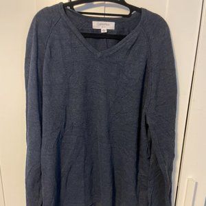 Calvin Klein Men's V-Neck Sweater Navy XL